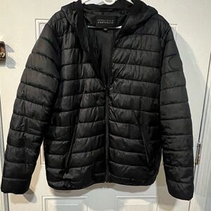 Perry Ellis Men's Dark Puffer Jacket